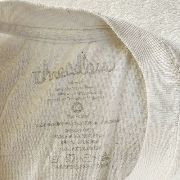 Threadless Off White Tshirt With Science Nuclear Bomb Graphic Size Medium - Picture 4 of 5